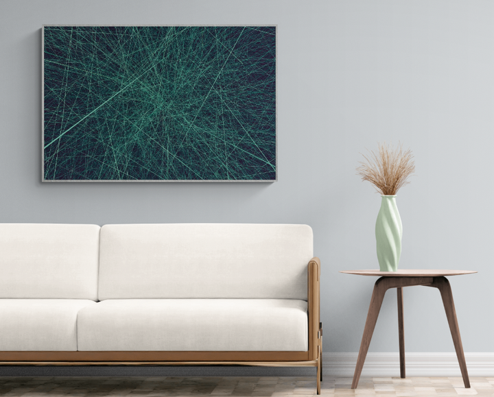 Abstract - Green Geometric Lines