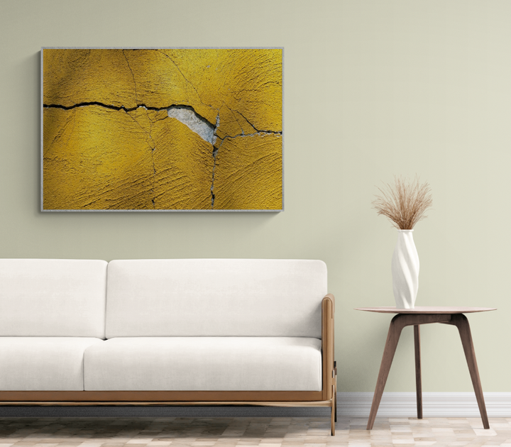 Abstract - Cracked Plaster Yellow