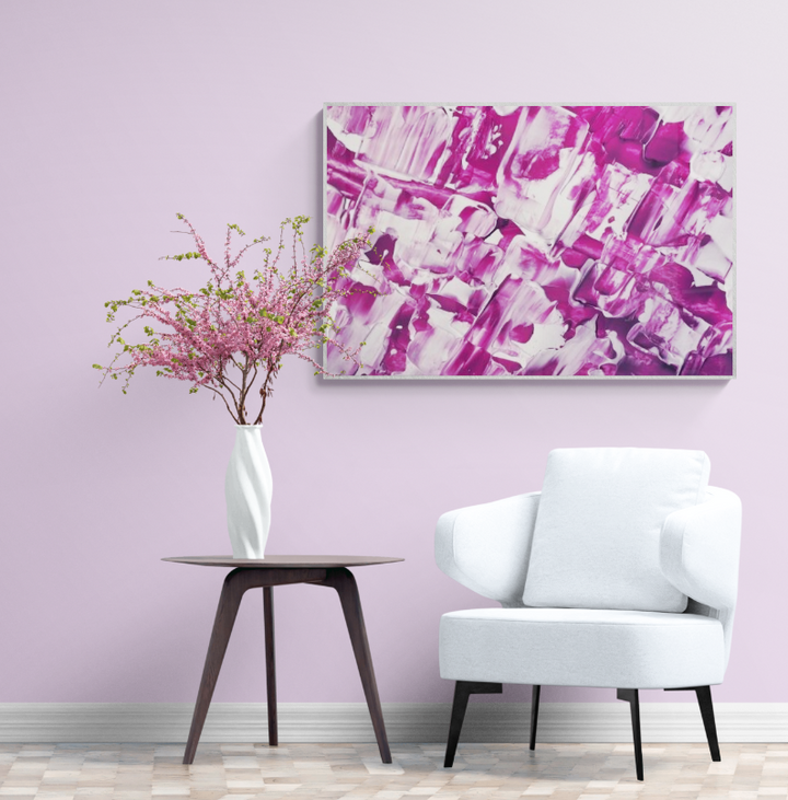 Abstract-Texture Pink & White