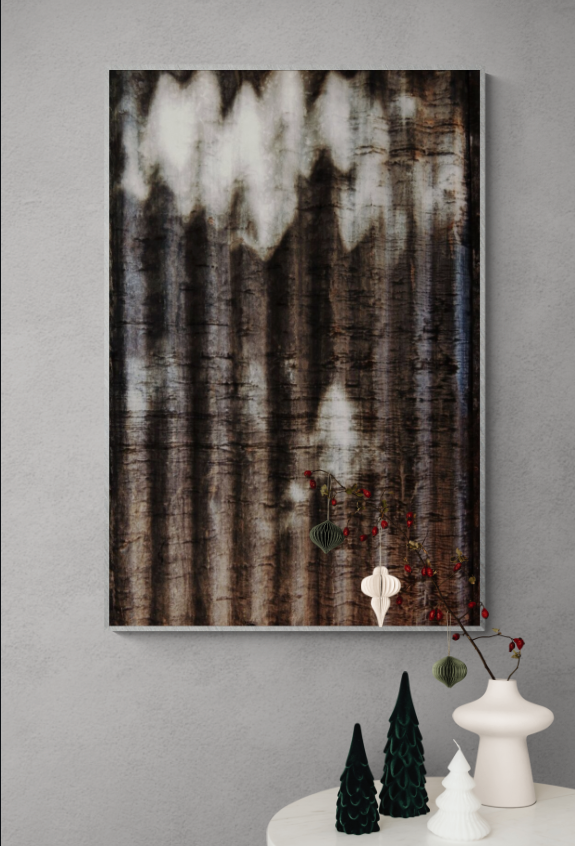 Modern Abstract Wall Art - Corrugated Metal Texture