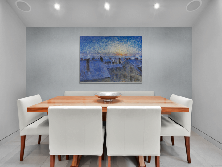 Sunrise over the Rooftops. Motif from Stockholm