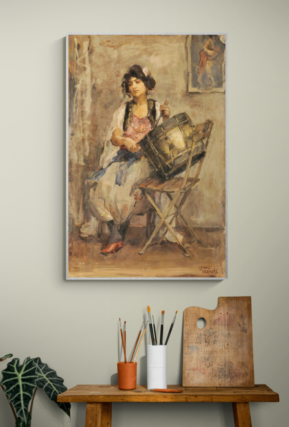 The lady drummer. Date: c.1890