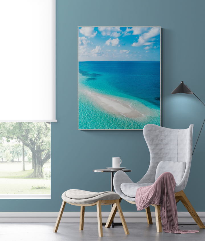 Inspirational Wall Art Ideas: Crystal Blue Waters of the Maldives