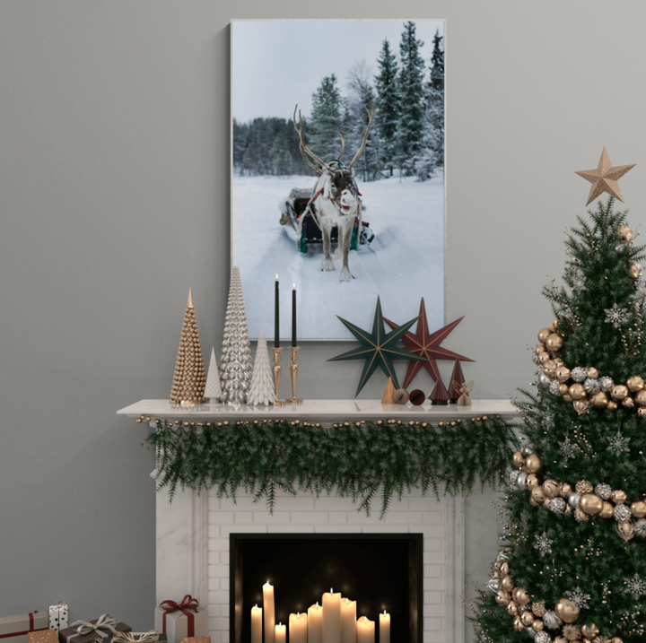Christmas - Reindeer Pulling Sleigh