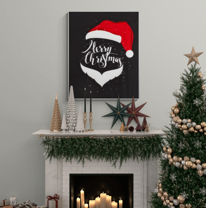 Christmas - Santa Hat & Beard Illustration