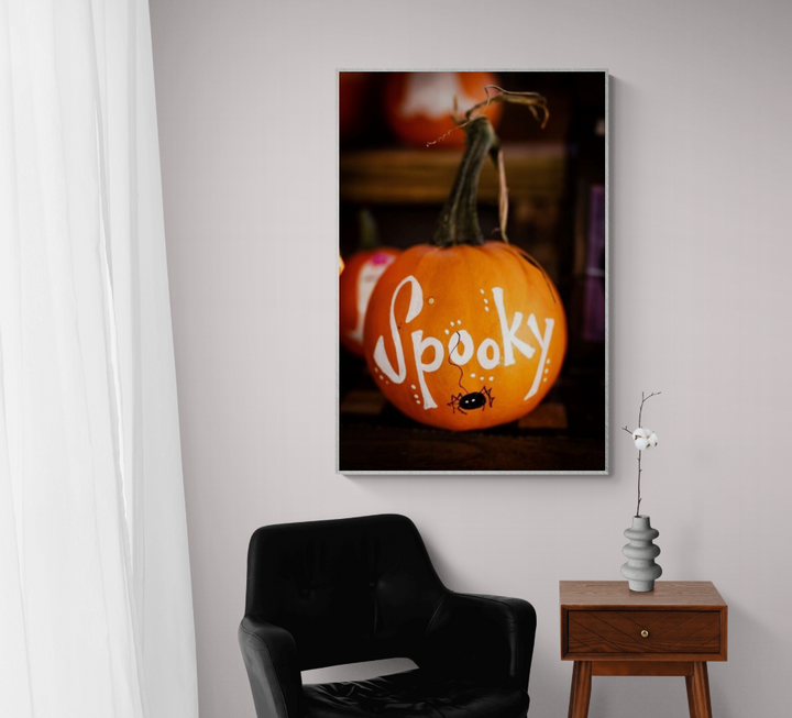 Spooky Painted Pumpkin