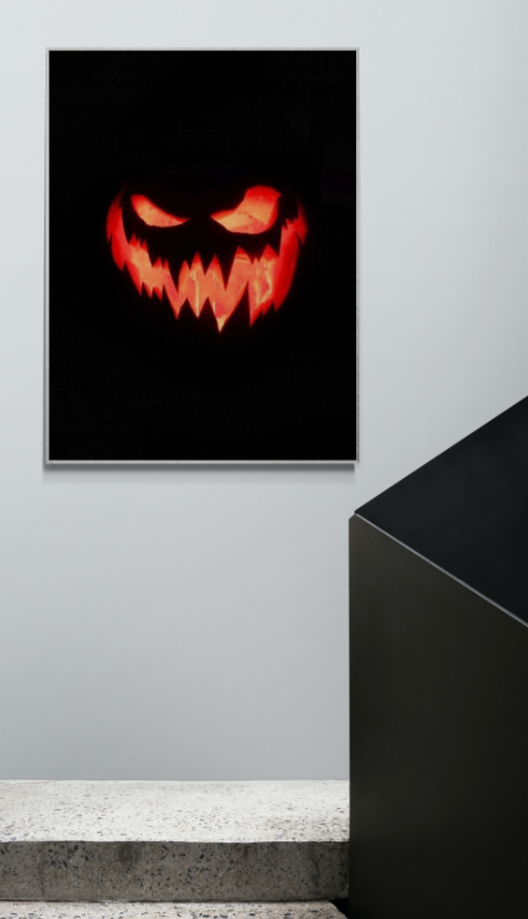 Scary Smile Carved Pumpkin