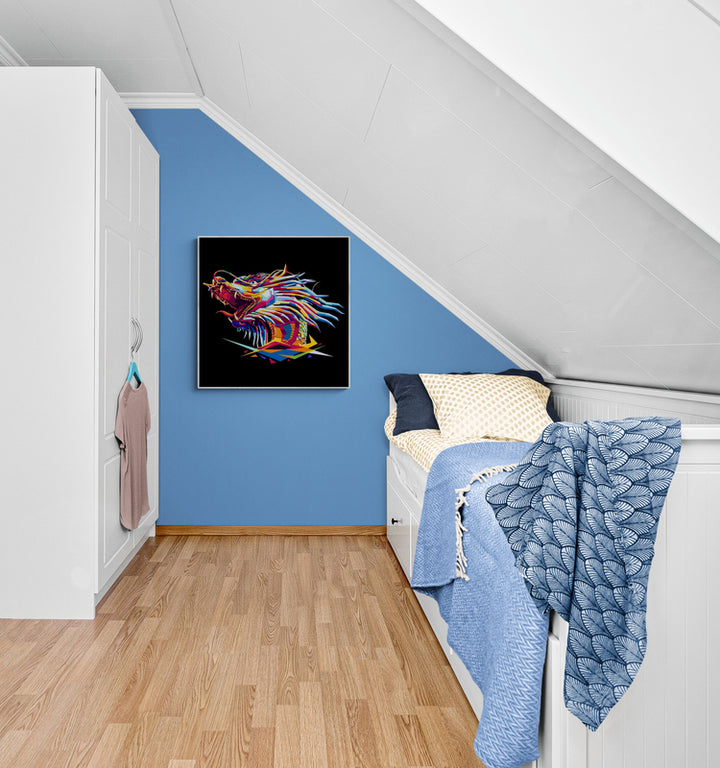 Teen Themed Wall Art Ideas: Digital Dragon