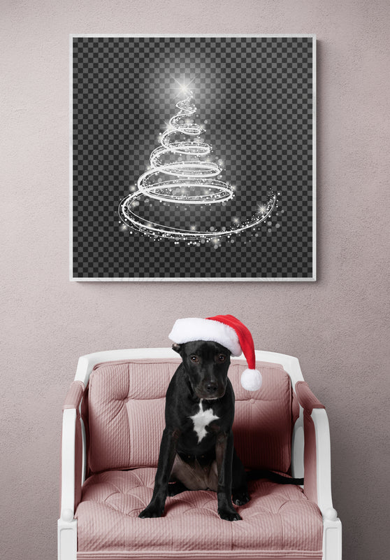 Holiday Themed Wall Art Ideas:  Modern Abstract Christmas Tree