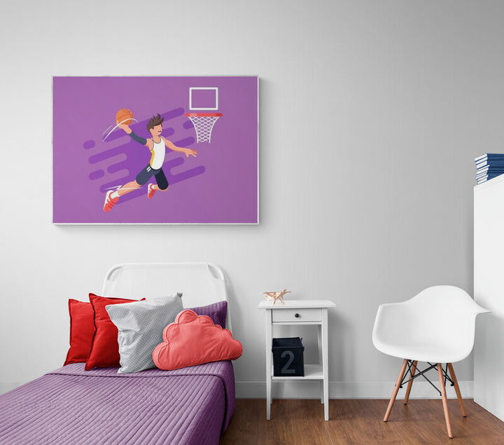 Kids Themed Wall Art Ideas:  Slam Dunk