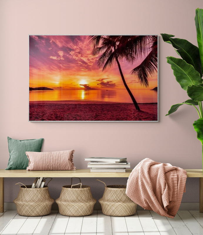 Beach Themed Wall Art Ideas: Caribbean Sunset