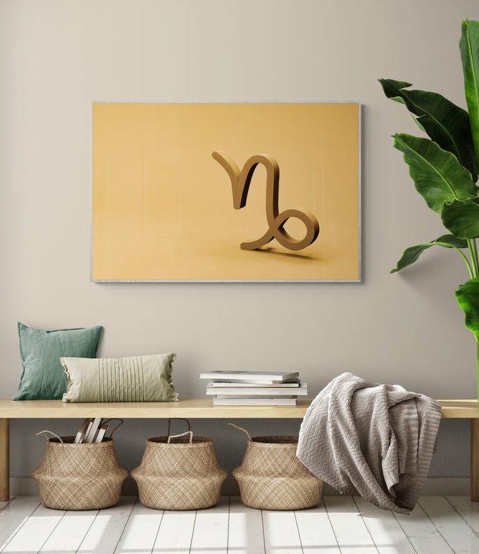 Astrology Themed Wall Art Ideas: Capricorn Zodiac symbol
