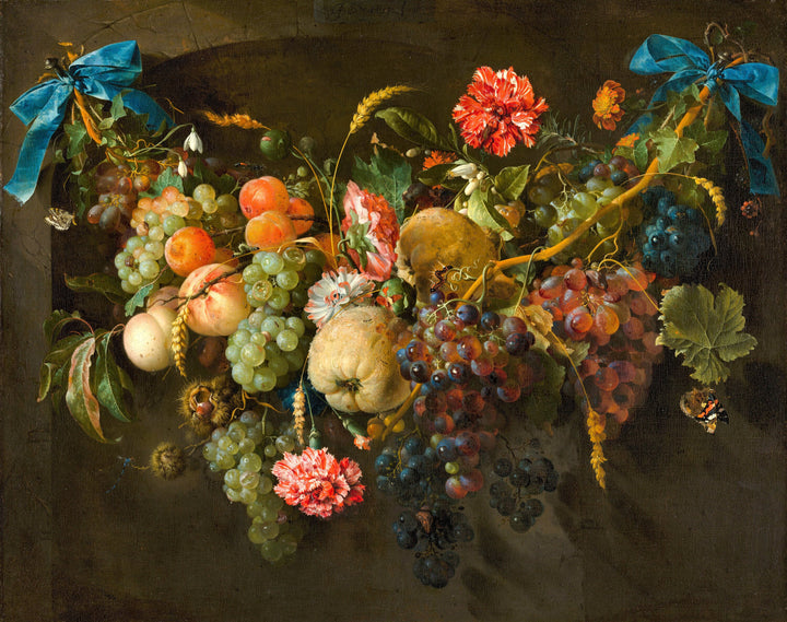 Garland of Fruit and Flowers. by Jan Davidsz de Heem.1660-1650