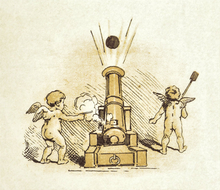 Cupids Love Cannon 19th century illustration