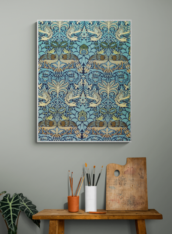 Peacock and Dragon, Woven woollen fabric, 1878. Designer: William Morris