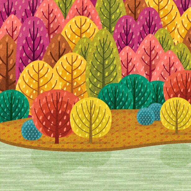 Autumn Scenery Illustration