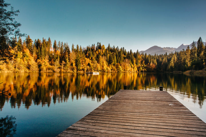 Autumn Colours Lake Reflection