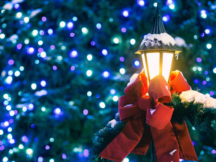 Christmas Bow on Lamp post