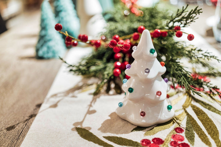 Christmas - White Ceramic Tree Decor