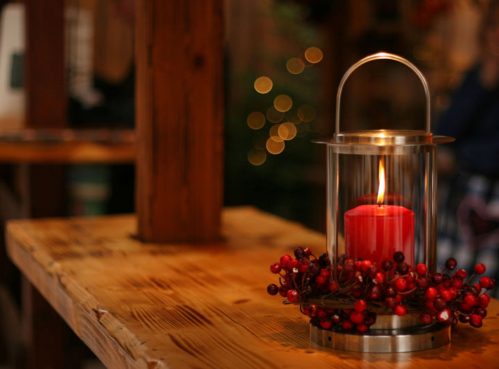 Christmas - Lantern with Red Candle