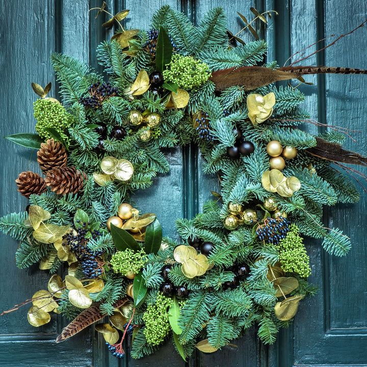 Christmas - Green & Gold Wreath
