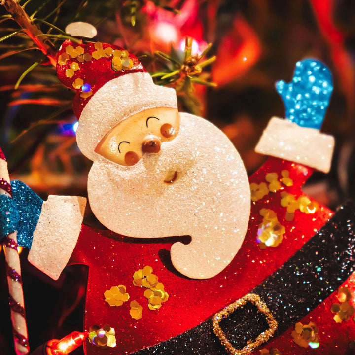 Christmas - Sparkle Santa Ornament