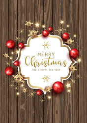 Christmas - Wood Grain Illustration