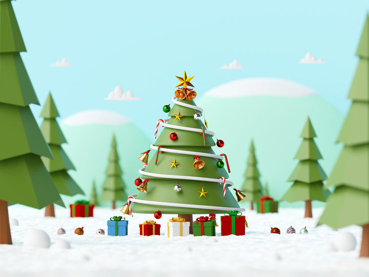 Modern Christmas Tree & Gifts