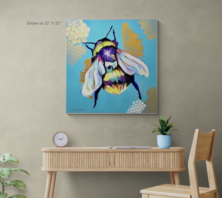Flight of the Pink Bee  by Andrea Macleod