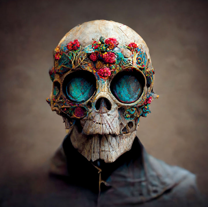 Spooky Painted Skull