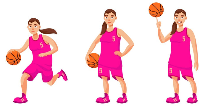 Girl Basketball Illustration