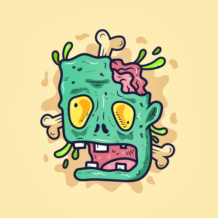 New Skool Zombie Illustration