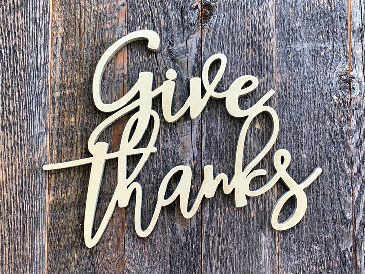 Give Thanks Distressed Barn Board